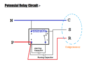 POTENSIAL RELAY CIRCUIT
